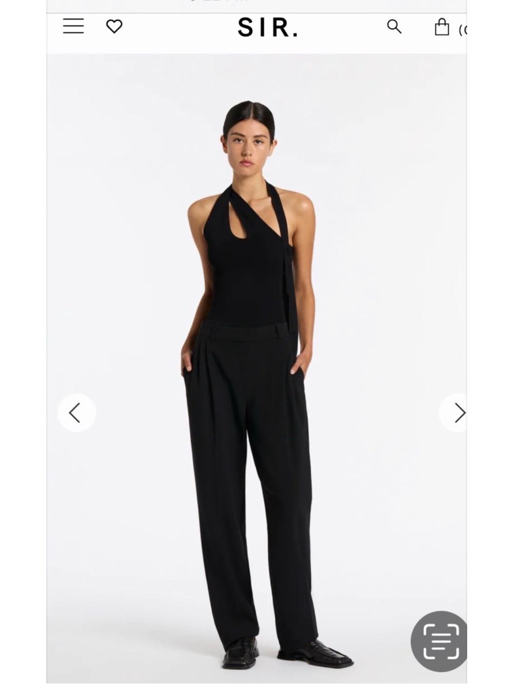Black Halter Neck top by sir the label